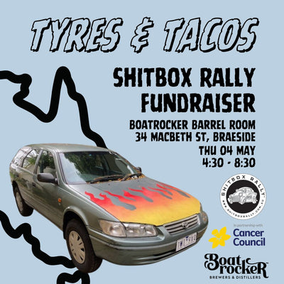 TYRES & TACOS: SHITBOX RALLY FUN(D)RAISER  |  THU 04 MAY  |  4:30PM - 8:30PM